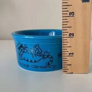 Fiestaware Cat Fiesta Retired Peacock Blue Feline Groovy Cat